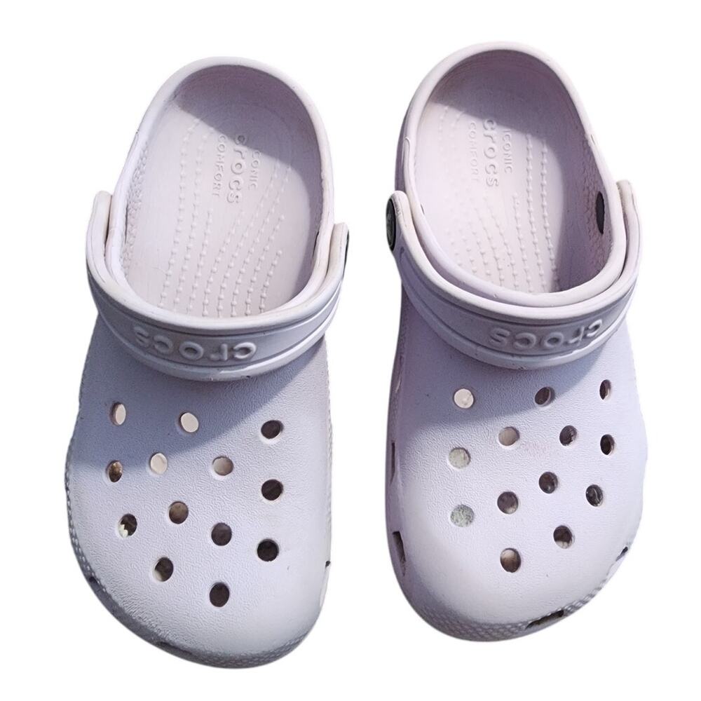 Crocs Classic Light Purple Slip On Clogs Sandals Youth C11